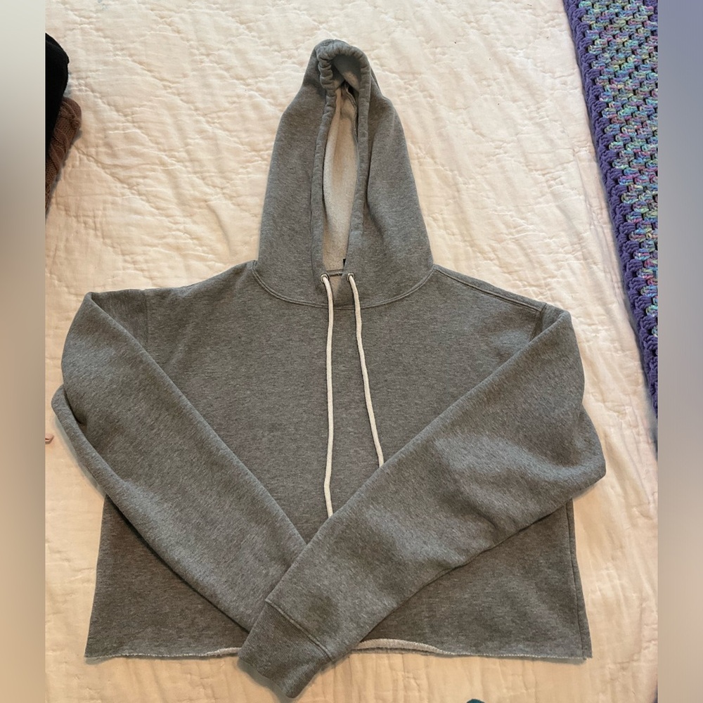 Wild fable xs gray cropped sweater